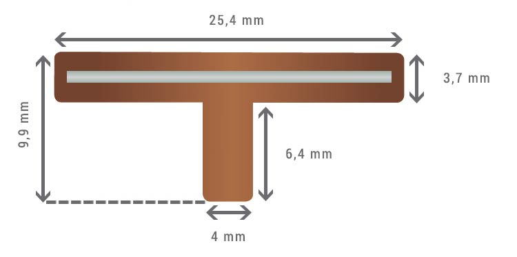 Maße des DeckWise® Extreme S™ Hartholz-Clips